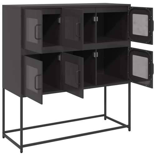 Komoda crna 100,5 x 39 x 107 cm od hladno valjanog čelika - Crna 1 Cijena