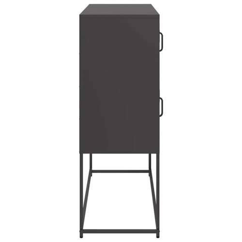 Komoda crna 100,5 x 39 x 107 cm od hladno valjanog čelika - Crna 1 Cijena