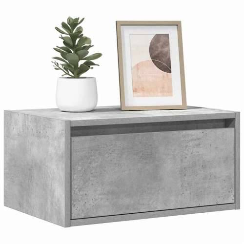 Zidni noćni ormarić s LED svjetlima siva boja betona - Beton siva 1 51 cm Cijena