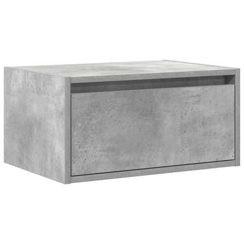 Zidni noćni ormarić s LED svjetlima siva boja betona - Beton siva 1 51 cm Cijena