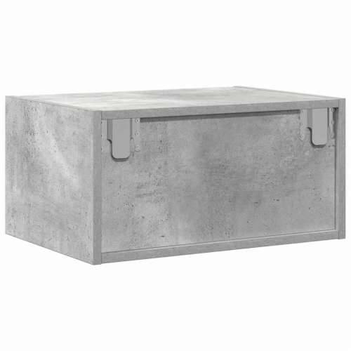 Zidni noćni ormarić s LED svjetlima siva boja betona - Beton siva 1 51 cm Cijena