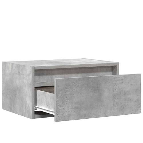 Zidni noćni ormarić s LED svjetlima siva boja betona - Beton siva 1 51 cm Cijena