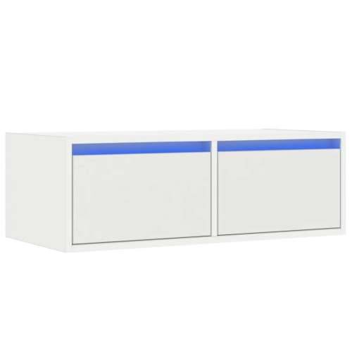 TV ormarić s LED svjetlima bijeli 75x35,5x25 cm - Bijela 1 75 cm Cijena