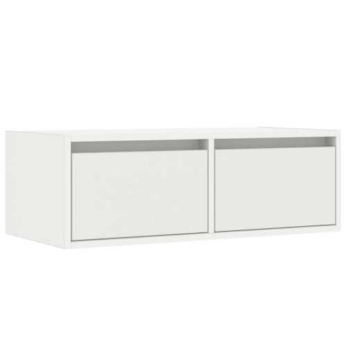 TV ormarić s LED svjetlima bijeli 75x35,5x25 cm - Bijela 1 75 cm Cijena