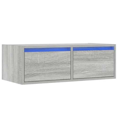 TV ormarić s LED svjetlima boja hrasta sonome 75x35,5x25 cm - Sivi hrast sonoma 1 75 cm Cijena