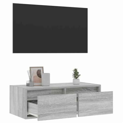 TV ormarić s LED svjetlima boja hrasta sonome 75x35,5x25 cm - Sivi hrast sonoma 1 75 cm Cijena