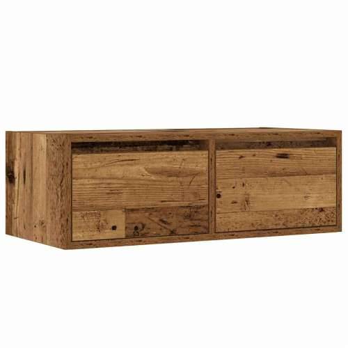 TV ormarići s LED svjetlima 2 kom boja drva 75x35,5x25 cm - Staro drvo 1 75 cm Cijena
