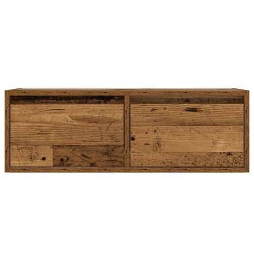 TV ormarići s LED svjetlima 2 kom boja drva 75x35,5x25 cm - Staro drvo 1 75 cm Cijena