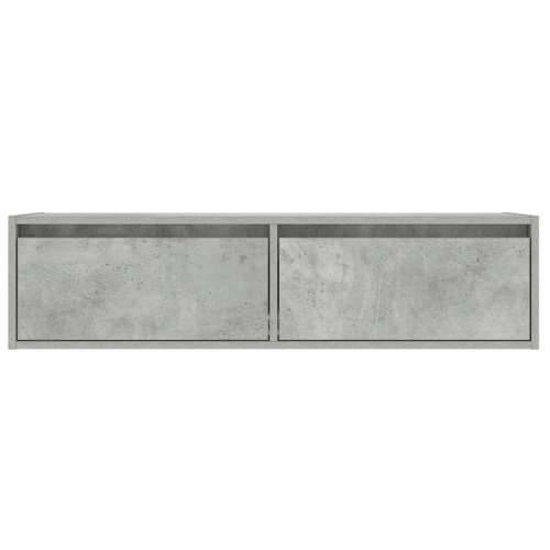 TV ormarić s LED svjetlima siva boja betona 100X35,5x25 cm - Beton siva 1 100 cm Cijena
