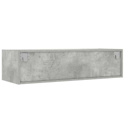 TV ormarić s LED svjetlima siva boja betona 100X35,5x25 cm - Beton siva 1 100 cm Cijena