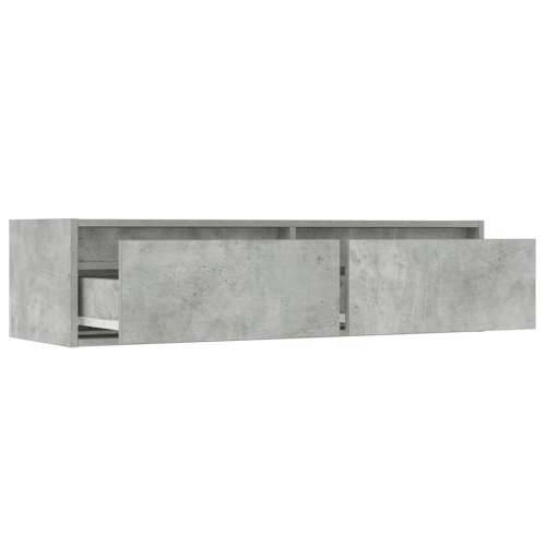 TV ormarić s LED svjetlima siva boja betona 100X35,5x25 cm - Beton siva 1 100 cm Cijena