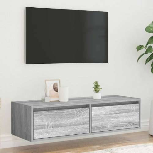 TV ormarić s LED svjetlima boja hrasta sonome 100X35,5x25 cm - Sivi hrast sonoma 1 100 cm Cijena