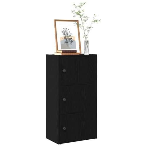 Regal za knjige crni hrasta 40x24x77 cm od konstruiranog drva - Crna 1 77 cm Cijena
