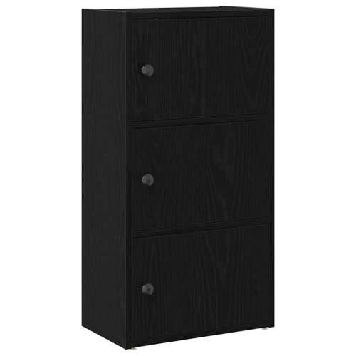 Regal za knjige crni hrasta 40x24x77 cm od konstruiranog drva - Crna 1 77 cm Cijena