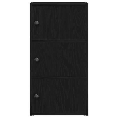 Regal za knjige crni hrasta 40x24x77 cm od konstruiranog drva - Crna 1 77 cm Cijena