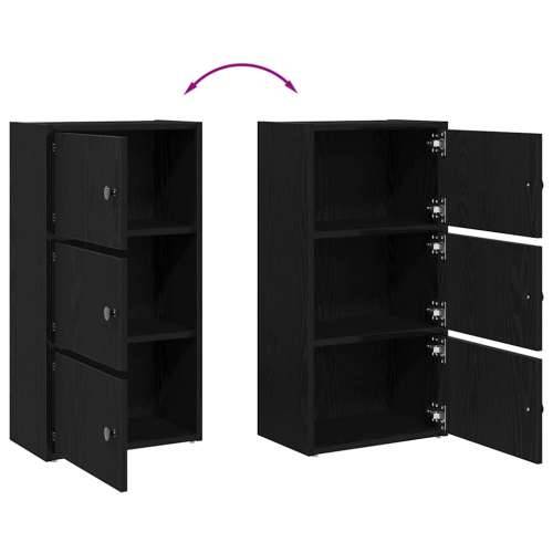 Regal za knjige crni hrasta 40x24x77 cm od konstruiranog drva - Crna 1 77 cm Cijena
