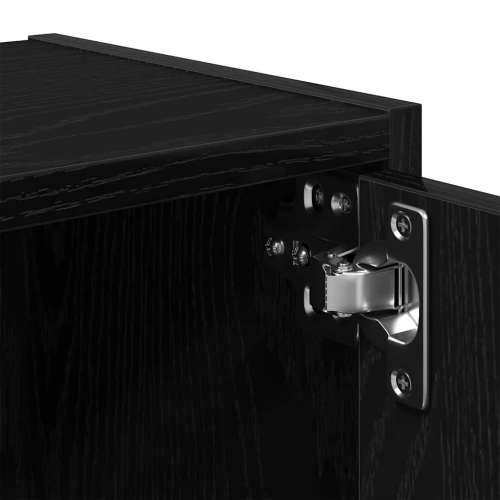 Regal za knjige crni hrasta 40x24x77 cm od konstruiranog drva - Crna 1 77 cm Cijena