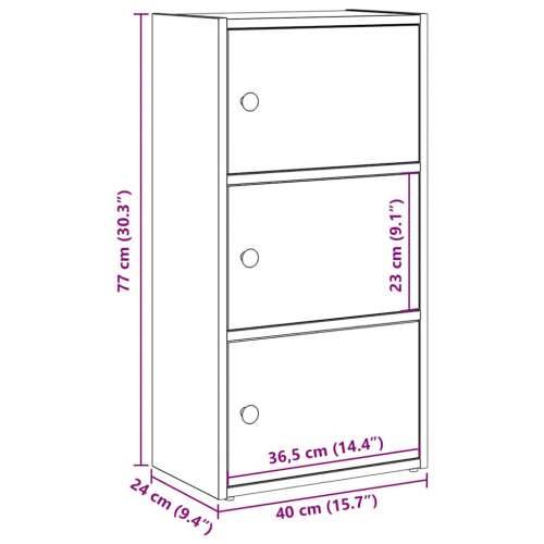 Regal za knjige boja betona 40x24x77 cm konstruirano drvo - Beton siva 1 77 cm Cijena