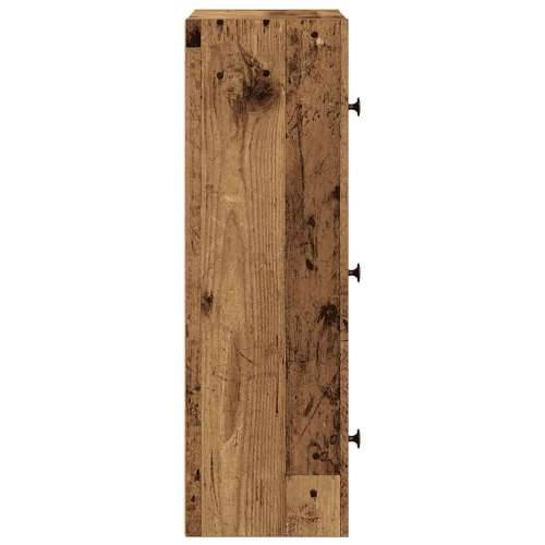 Regal za knjige boja starog drva 40x24x77 cm konstruirano drvo - Staro drvo 1 77 cm Cijena