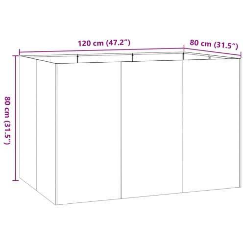 Sadilica 120x80x80 cm od pocinčanog čelika - Pocinčani čelik 120 x 80 x 80 cm 1 Cijena