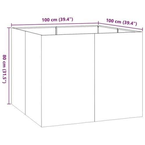 Sadilica boja hrđe 100x100x80 cm od pohabanog čelika - Otporni čelik 100 x 100 x 80 cm 1 Cijena