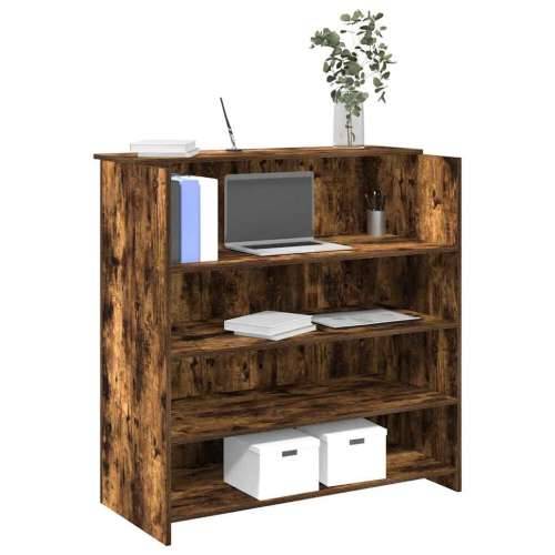 Recepcijski stol 100x50x103,5 cm od konstruiranog drva - Dimljeni hrast 100 x 50 x 103.5 cm Cijena