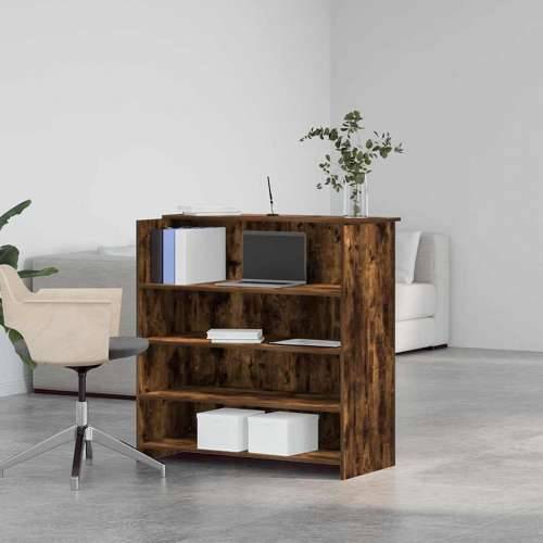 Recepcijski stol 100x50x103,5 cm od konstruiranog drva - Dimljeni hrast 100 x 50 x 103.5 cm Cijena