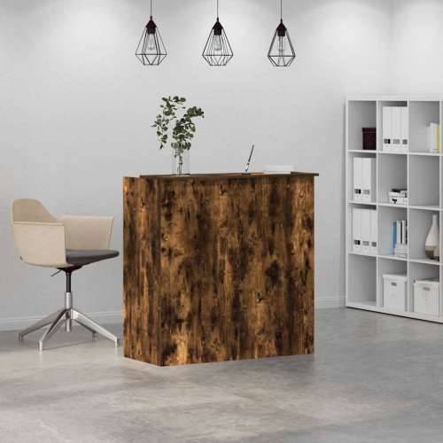 Recepcijski stol 100x50x103,5 cm od konstruiranog drva - Dimljeni hrast 100 x 50 x 103.5 cm Cijena