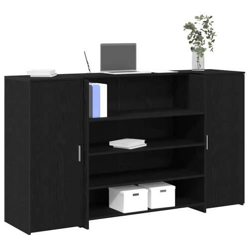 Recepcijski stol crni hrast 180x50x103,5 cm konstruiranog drva - Crna 180 x 50 x 103.5 cm Cijena