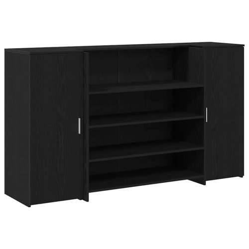 Recepcijski stol crni hrast 180x50x103,5 cm konstruiranog drva - Crna 180 x 50 x 103.5 cm Cijena