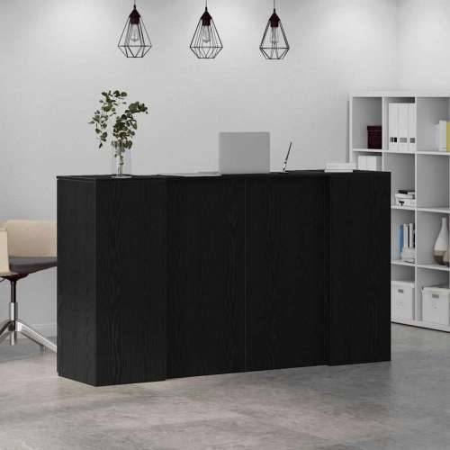 Recepcijski stol crni hrast 180x50x103,5 cm konstruiranog drva - Crna 180 x 50 x 103.5 cm Cijena