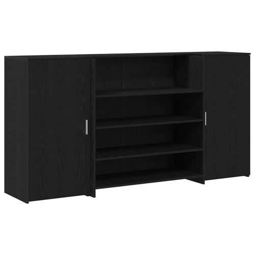 Recepcijski stol crni hrast 200x50x103,5 cm konstruiranog drva - Crna 200 x 50 x 103.5 cm Cijena