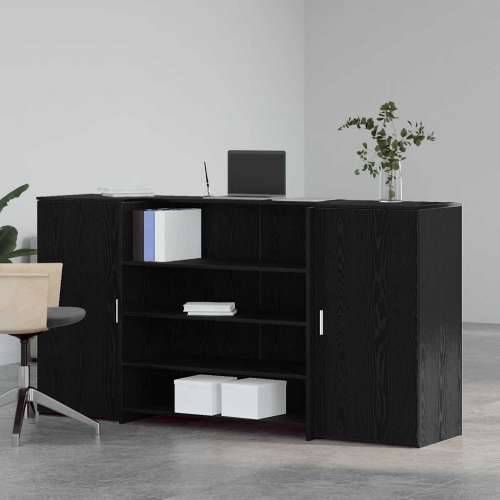 Recepcijski stol crni hrast 200x50x103,5 cm konstruiranog drva - Crna 200 x 50 x 103.5 cm Cijena