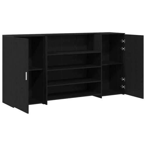Recepcijski stol crni hrast 200x50x103,5 cm konstruiranog drva - Crna 200 x 50 x 103.5 cm Cijena