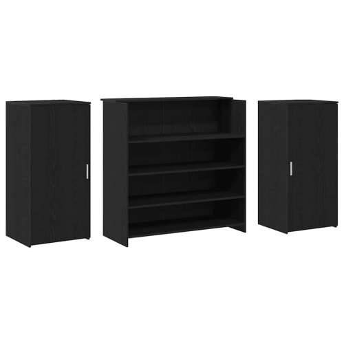 Recepcijski stol crni hrast 200x50x103,5 cm konstruiranog drva - Crna 200 x 50 x 103.5 cm Cijena