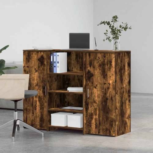 Recepcijski stol 135x50x103,5 cm od konstruiranog drva - Dimljeni hrast 135 x 50 x 103.5 cm Cijena
