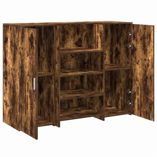Recepcijski stol 135x50x103,5 cm od konstruiranog drva - Dimljeni hrast 135 x 50 x 103.5 cm Cijena