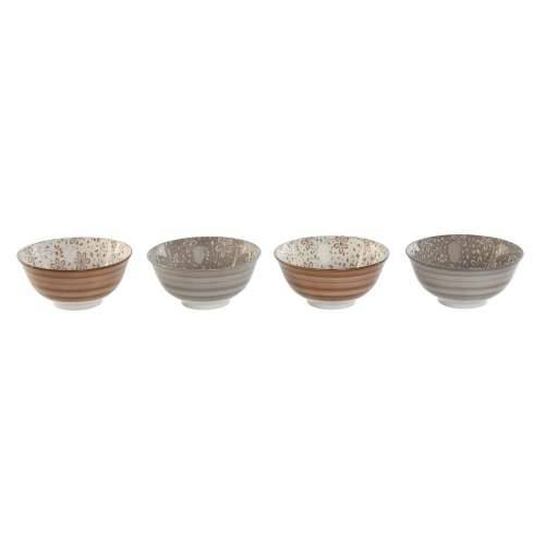 Set Zdjela Home ESPRIT Smeđa Bež Porculan Ziedi Shabby Chic 15 x 15 x 7 cm Cijena