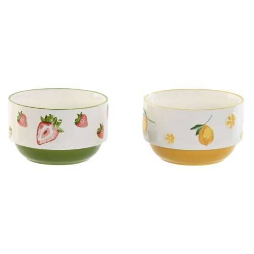 Zdjela Home ESPRIT Rumena Crvena Zelena Porculan moderan 600 ml 15,3 X 15,3 X 9 cm (2 kom.) Cijena