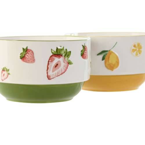 Zdjela Home ESPRIT Rumena Crvena Zelena Porculan moderan 600 ml 15,3 X 15,3 X 9 cm (2 kom.) Cijena