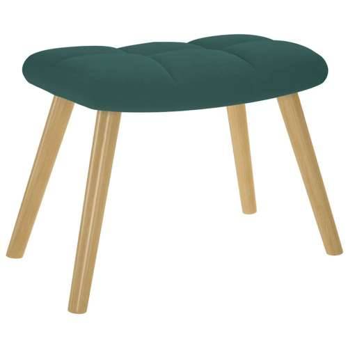 Stolica za opuštanje s tabureom od tkanine tamnozelena - Tamnozelena 1 with stool Cijena