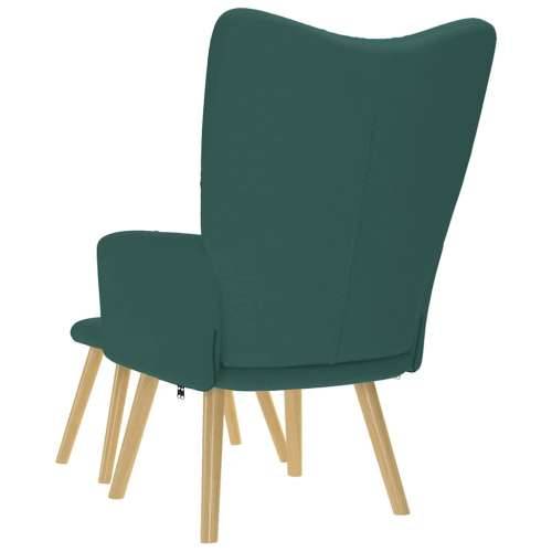 Stolica za opuštanje s tabureom od tkanine tamnozelena - Tamnozelena 1 with stool Cijena