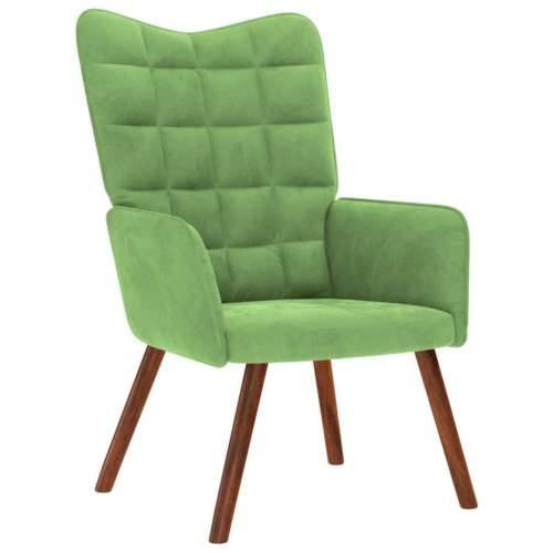Stolica za opuštanje svjetlozelena baršunasta - Svijetlo zelena 1 without stool Cijena