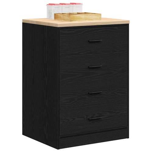 Garažni ormar za odlaganje crni 60x51x85 cm masivne borovine - Crna 60 x 51 x 85 cm 1 4 darwers Cijena