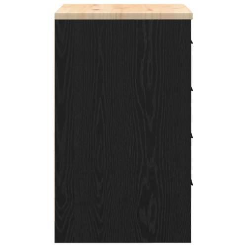 Garažni ormar za odlaganje crni 60x51x85 cm masivne borovine - Crna 60 x 51 x 85 cm 1 4 darwers Cijena