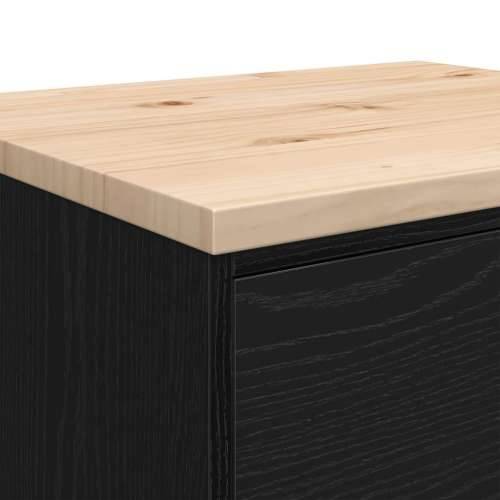 Garažni ormar za odlaganje crni 60x51x85 cm masivne borovine - Crna 60 x 51 x 85 cm 1 4 darwers Cijena