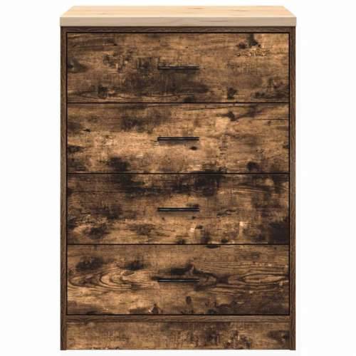 Garažni ormar za odlaganje 60x51x85 cm masivne borovine - Dimljeni hrast 60 x 51 x 85 cm 1 4 darwers Cijena