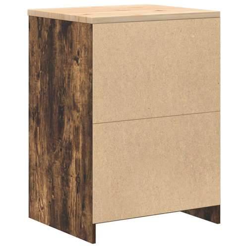Garažni ormar za odlaganje 60x51x85 cm masivne borovine - Dimljeni hrast 60 x 51 x 85 cm 1 4 darwers Cijena