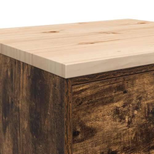 Garažni ormar za odlaganje 60x51x85 cm masivne borovine - Dimljeni hrast 60 x 51 x 85 cm 1 4 darwers Cijena