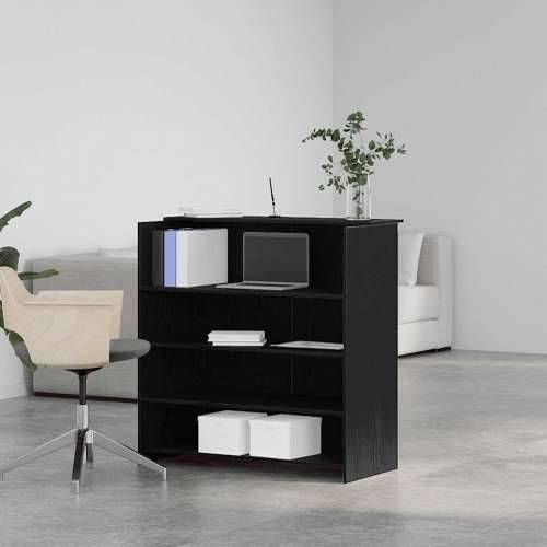 Recepcijski stol crni hrast 100x50x103,5 cm konstruiranog drva - Crna 100 x 50 x 103.5 cm Cijena